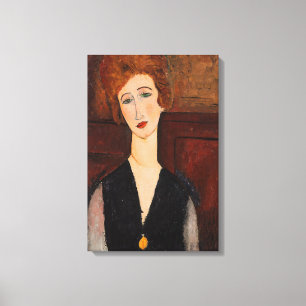 Toile Amedeo Modigliani - Portrait d'une femme