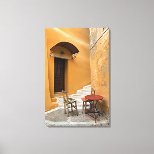 Toile Aménagement de table sur trottoir, La Canée, Crète