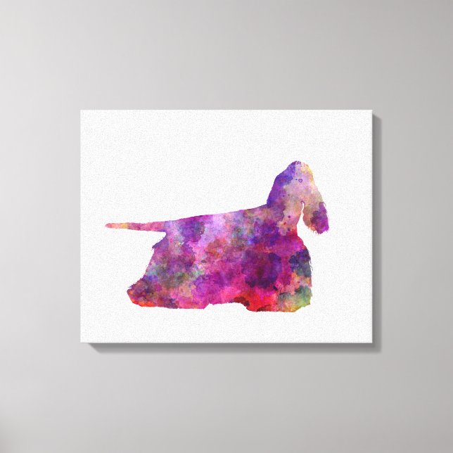 Toile American Cocker spaniel 01 in watercolor 2 (Recto)
