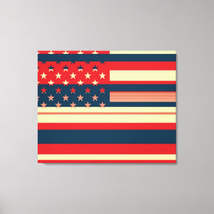 Toile American Flag Pop Art
