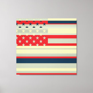 Toile American Flag Pop Art 3