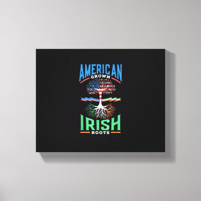 Toile American Grown Irish Roots St. Patricks Day Green (Recto)