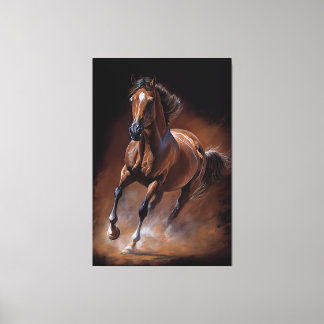 Toile American Quarter Horse - Peinture à l'huile