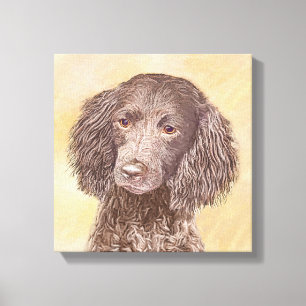 Toile American Water Spaniel Peinture - Original Dog Art