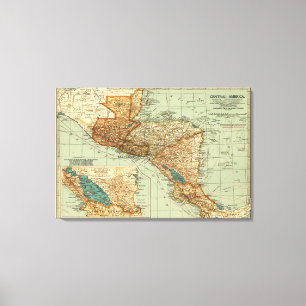 Toile AmericaPanoramic central MapCentral Amérique 2