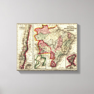 Toile AmericaPanoramic du sud MapSouth Amérique 2