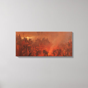 Toile Amérindiens vintages, Danse de Buffalo par Wimar