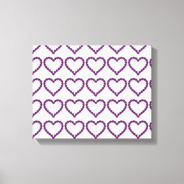 Toile Améthyste Gemstone Coeur pourpre (Recto)