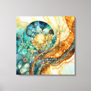 Toile Ammonite Gem Fossil Canvas