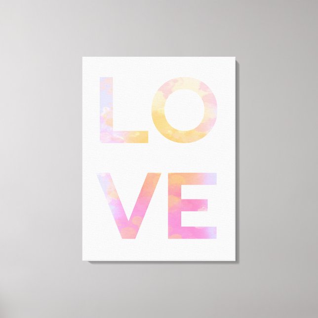 Toile Amour, aquarelle (Recto)