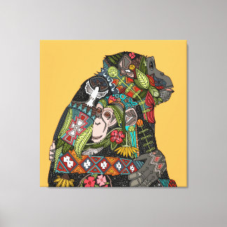 Toile amour chimpanzé