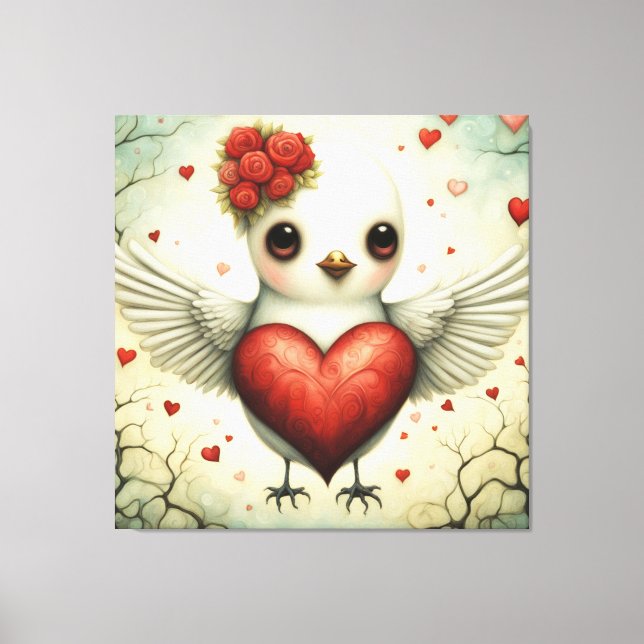 Toile Amour des oiseaux 2 (Recto)