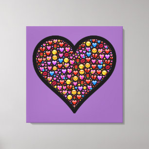 Toile Amour Emoji Customisé