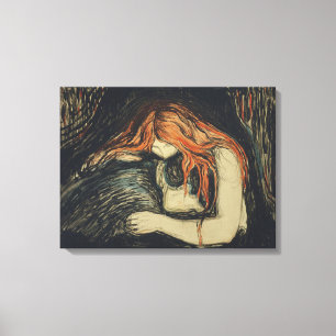 Toile Amour et douleur (Le Vampire) (par Edvard Munch)