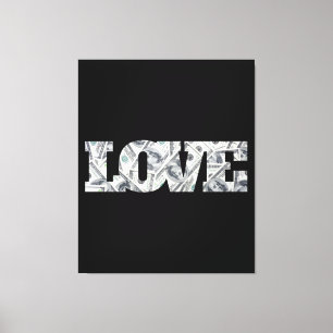 Toile Amour Et Mur Argent