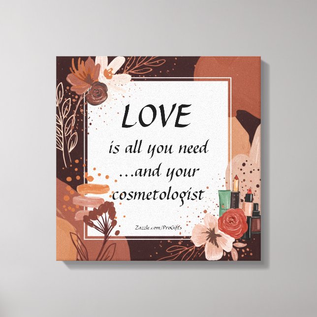 Toile Amour et votre cosmétologue style boho (Recto)