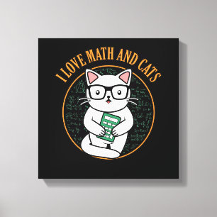 Toile Amour Mathématiques Et Chats Enseignant Mathémat