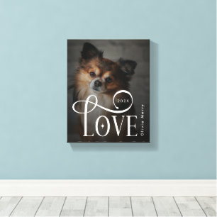 Toile Amour Moderne Photo Monogramme Personnalisé pour A