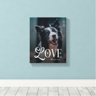 Toile Amour Moderne Photo Monogramme Personnalisé pour A