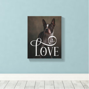 Toile Amour Moderne Photo Monogramme Personnalisé pour A