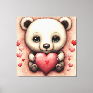 Toile Amour Ours 2