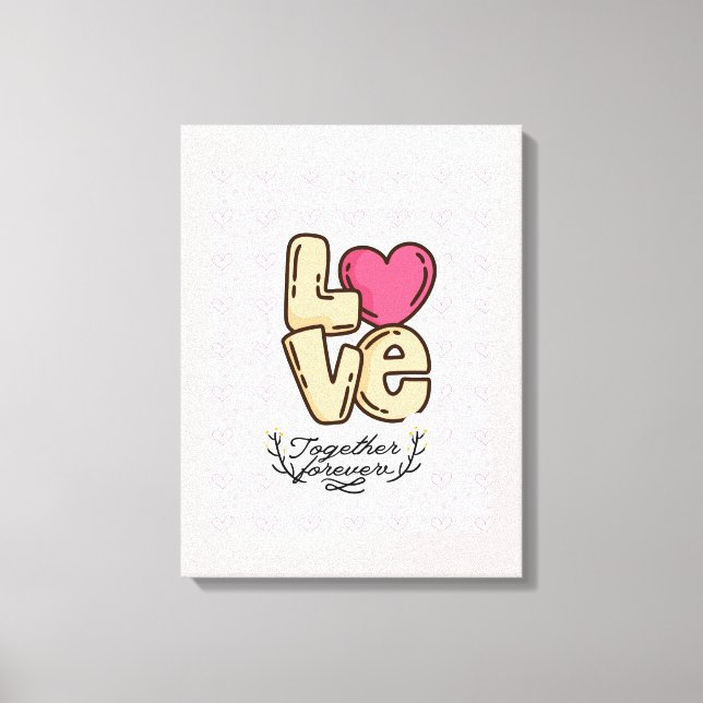 Toile amour pour toujours citer (Recto)