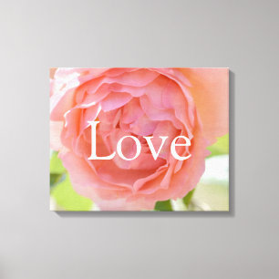 Toile Amour rose de jolie pêche