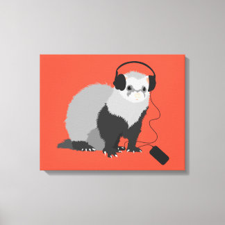 Toile Amoureux de la musique furet