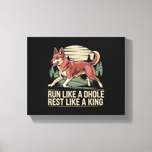 Toile Amoureux du dhole faune canidé chien sauvage asiat (Recto)