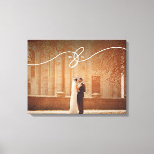 Toile Ampersand noué Monogramme Mariage simple photo