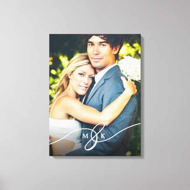 Toile Ampersand noué Monogramme Mariage simple photo (Recto)