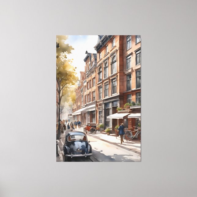 Toile Amsterdam aquarelle (Recto)