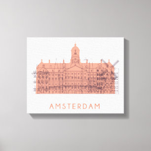 Toile Amsterdam, horizon de Pays-Bas des points de