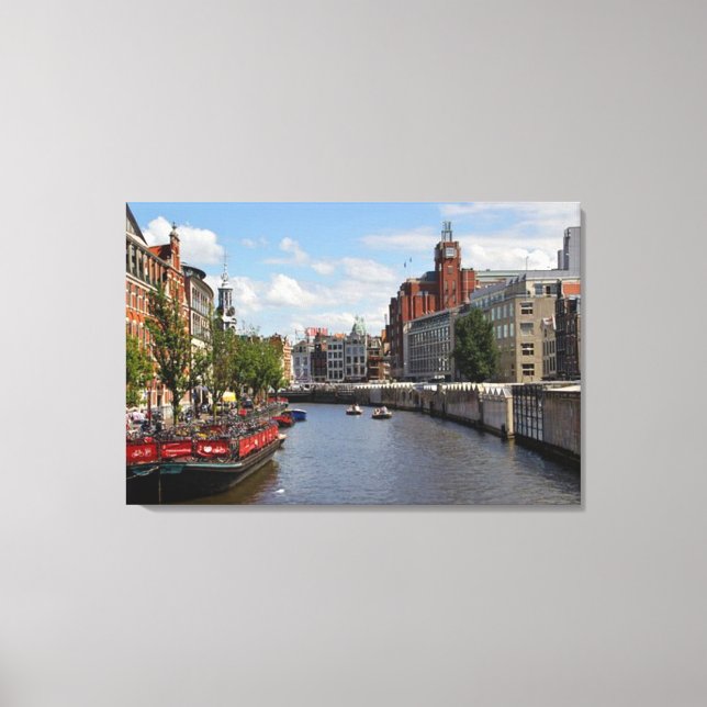 Toile "Amsterdam Morning" Holland Canvas Wall Art (Recto)