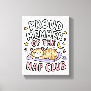 Toile Amusant et esthétique "Nap Club"