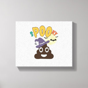 Toile Amusant Humour de salle de bain Halloween Poo Éffr