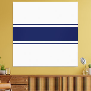 Toile Amusement sportif les années 70 Marine Blue White