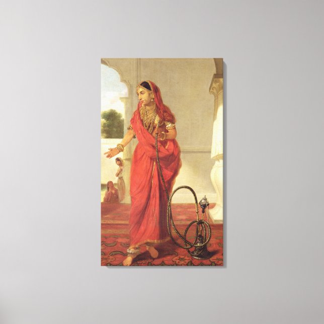 Toile An Indian Dancing Girl with a Hookah, 1772 (Recto)
