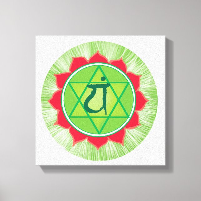 Toile Anahata chakra Décor du centre du coeur (Recto)