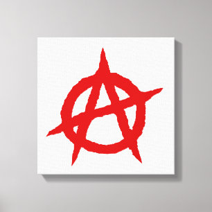 Toile Anarchie symbole punk rouge musique culture signe 