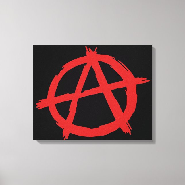 Toile Anarchiste Rouge Symbole Anarchie Logo (Recto)