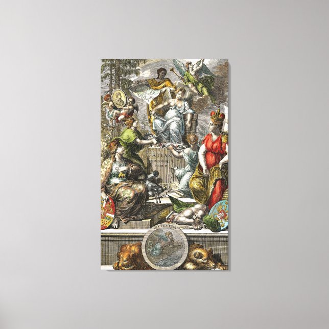 Toile Ancien dessin cartographique (Recto)