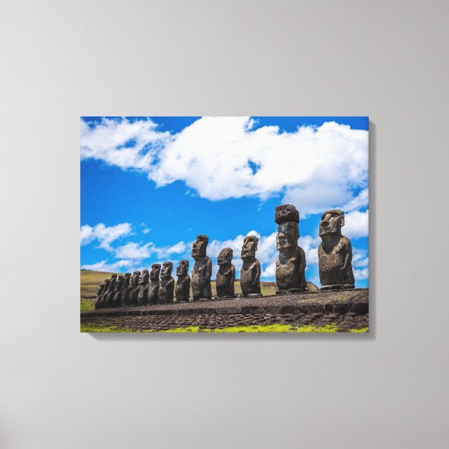Toile Ancien Moai île de Pâques Rapa Nui (Recto)
