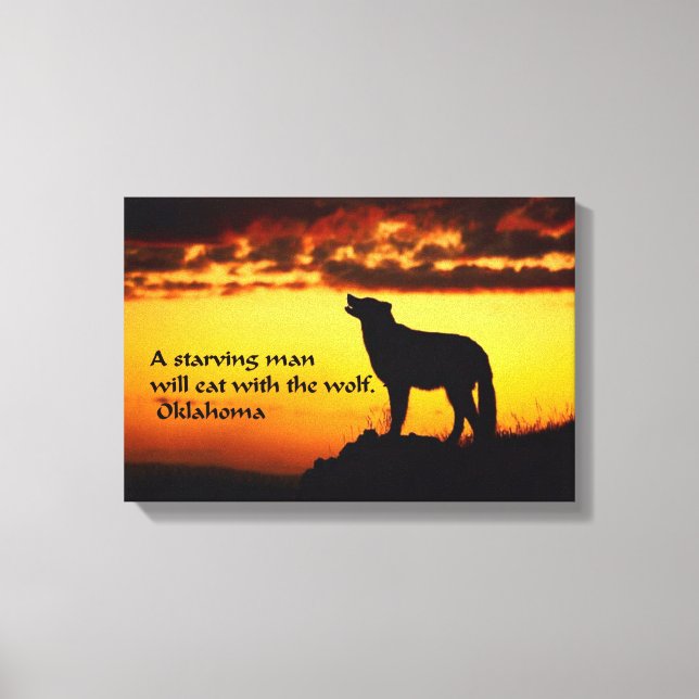 Toile Ancien proverbe indien américain (Recto)