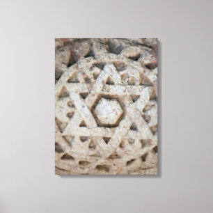 Toile Ancienne étoile de David sculptée, Israël