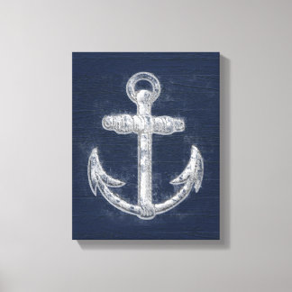 Toile Ancre marine vintage