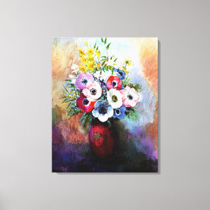 Toile Anémones - Odilon Redon peinture,