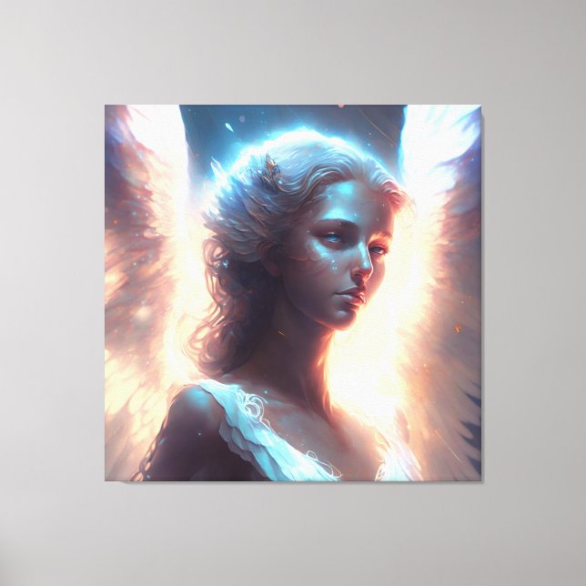Toile Ange mystique aux yeux bleus (Recto)