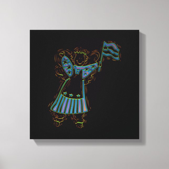 Toile Ange patriotique (Recto)