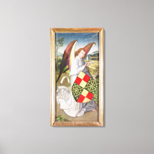 Toile Ange tenant un bouclier